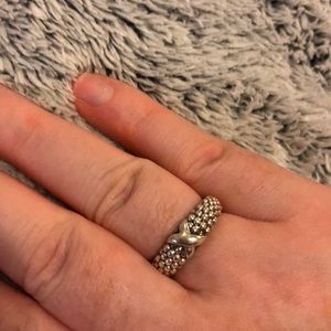 Lagos sterling silver caviar ring
